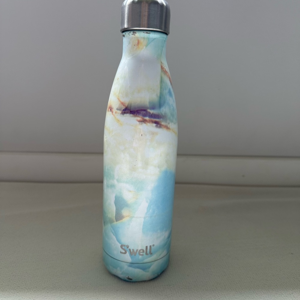 S'well Blue and White Water Bottle